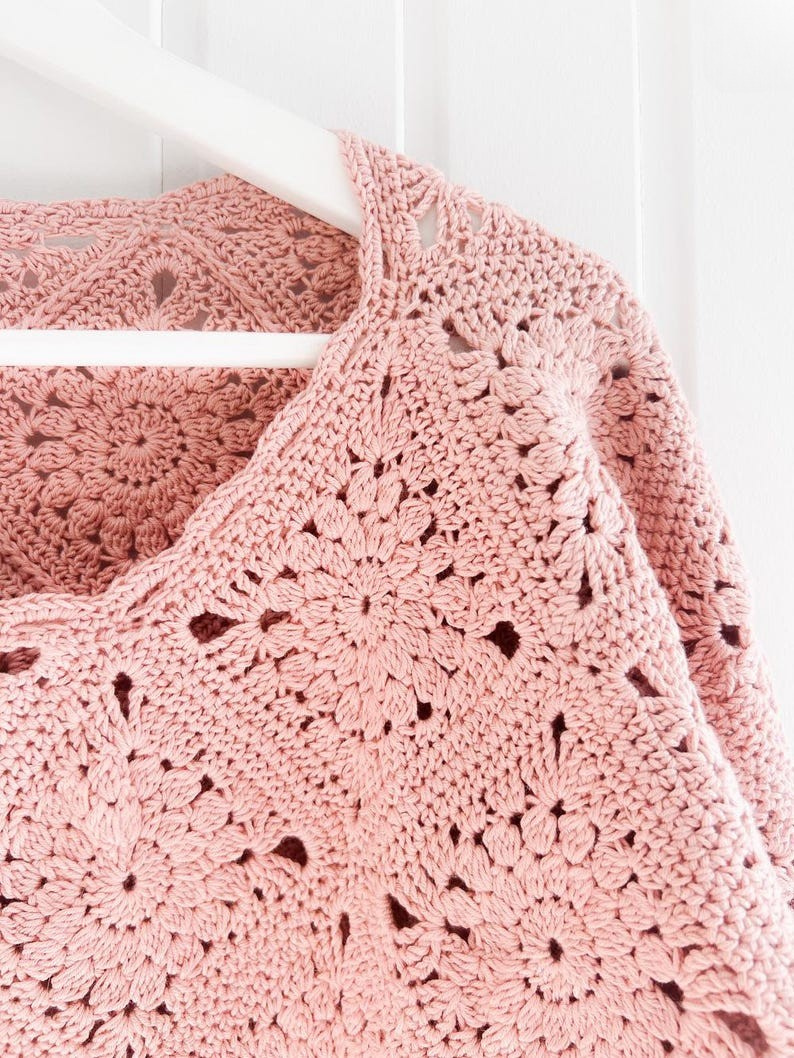 Granny Square Pullover Crochet Pattern