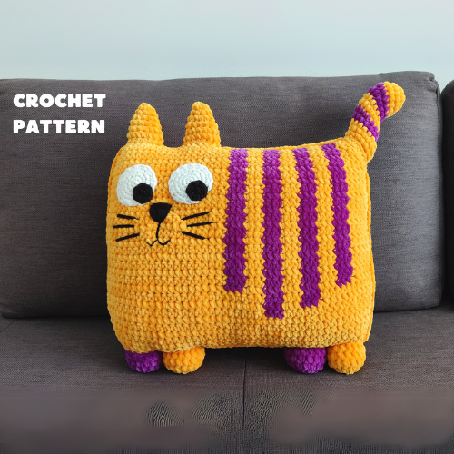 Cat Pillow Crochet Pattern