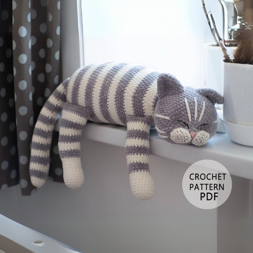 Sleeping Kitty Crochet Pattern