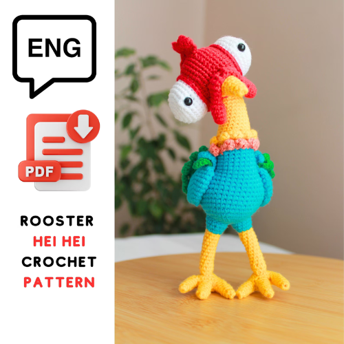 Hei Hei Funny Rooster Crochet Pattern