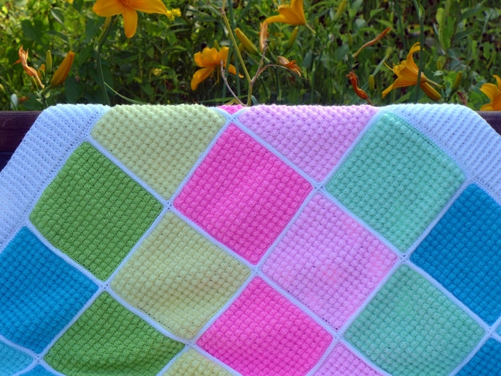 Mosaic Blanket Crochet Pattern
