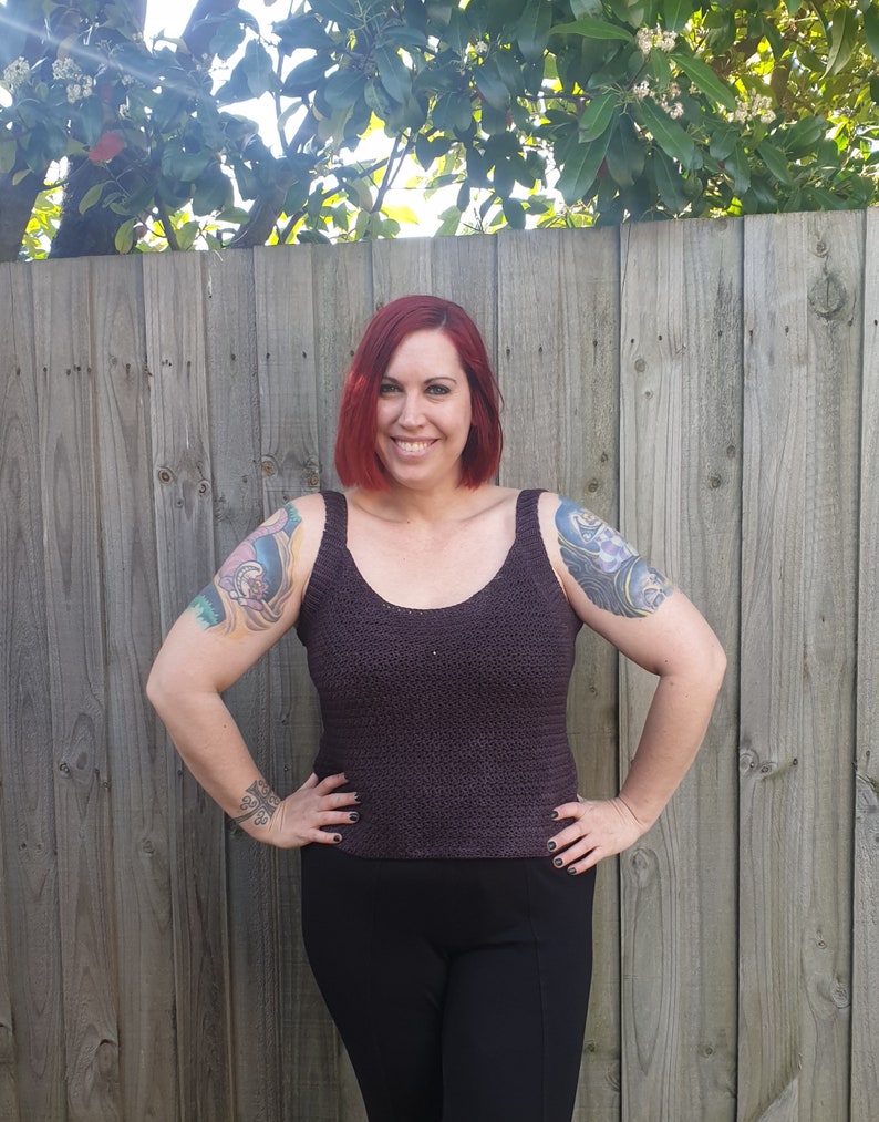 Scoop Neck Tank Top Crochet Pattern
