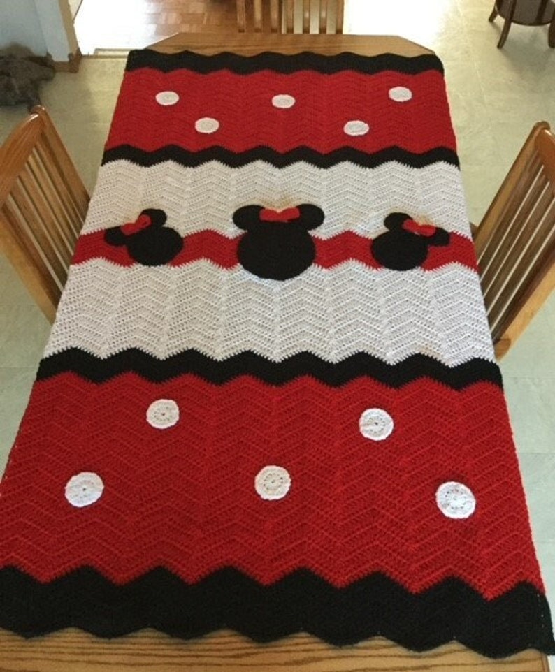 Minnie Mouse Blanket Crochet Blanket