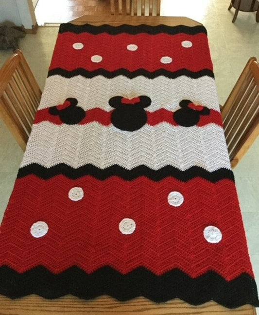Minnie Mouse Blanket Crochet Blanket