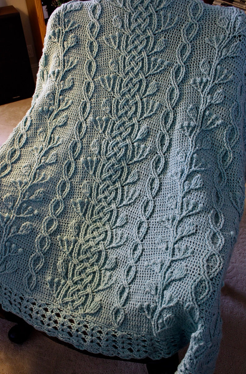 Cable Throw Crochet Pattern