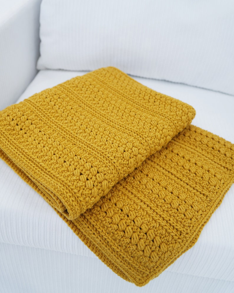 11 Sizes Easy  Blanket Crochet Pattern