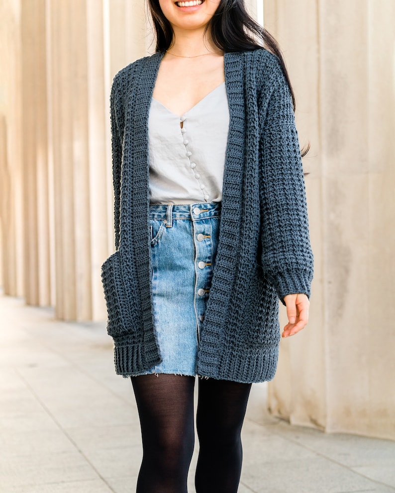Easy Textured Cardigan Crochet Pattern