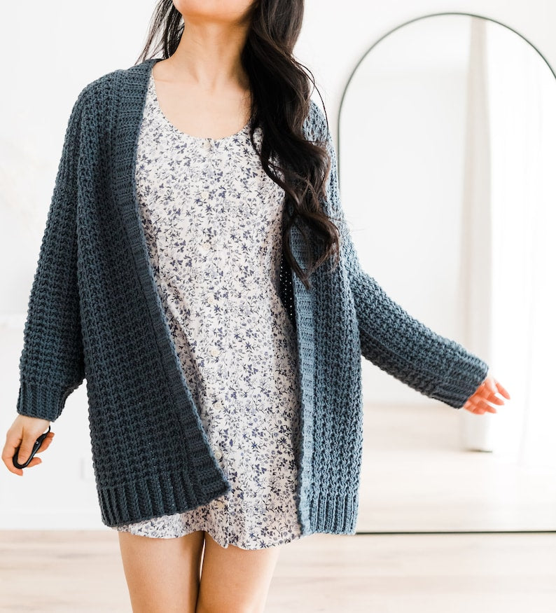 Easy Textured Cardigan Crochet Pattern