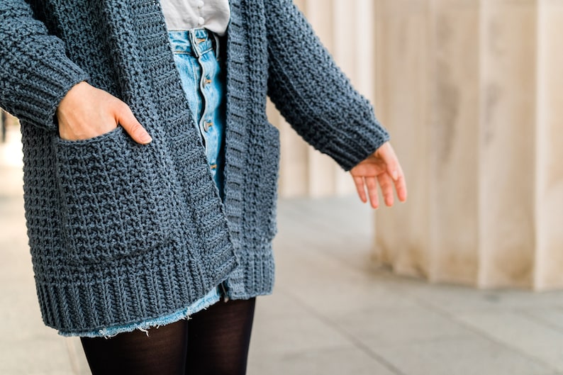 Easy Textured Cardigan Crochet Pattern