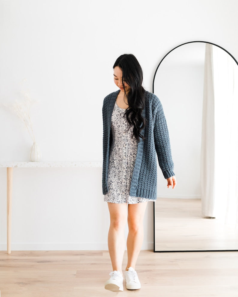 Easy Textured Cardigan Crochet Pattern
