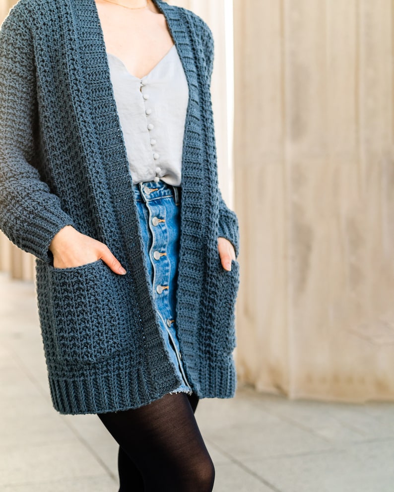 Easy Textured Cardigan Crochet Pattern