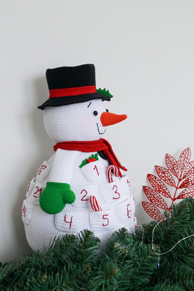 Snowman Advent Calendar Crochet Pattern