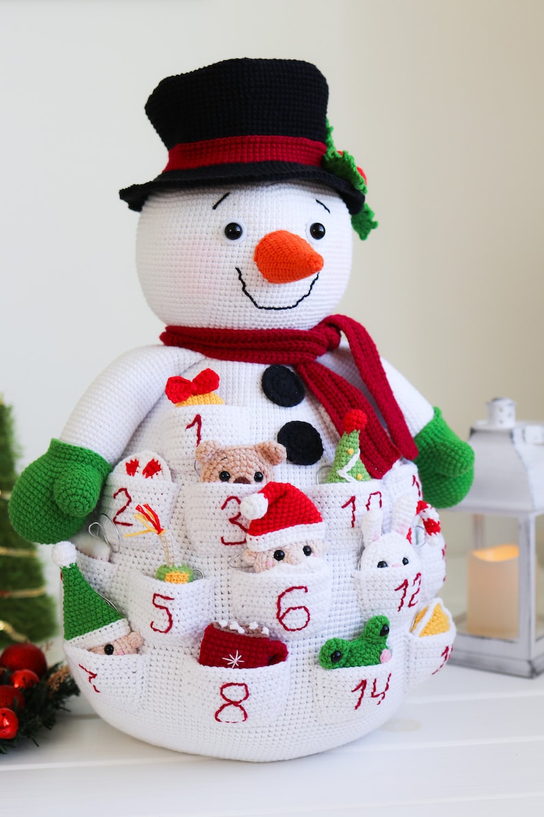 Snowman Advent Calendar Crochet Pattern