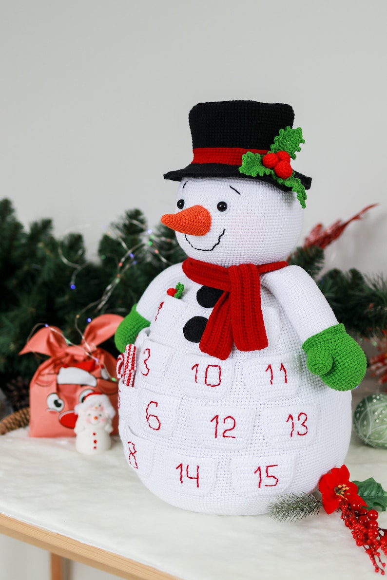 Snowman Advent Calendar Crochet Pattern