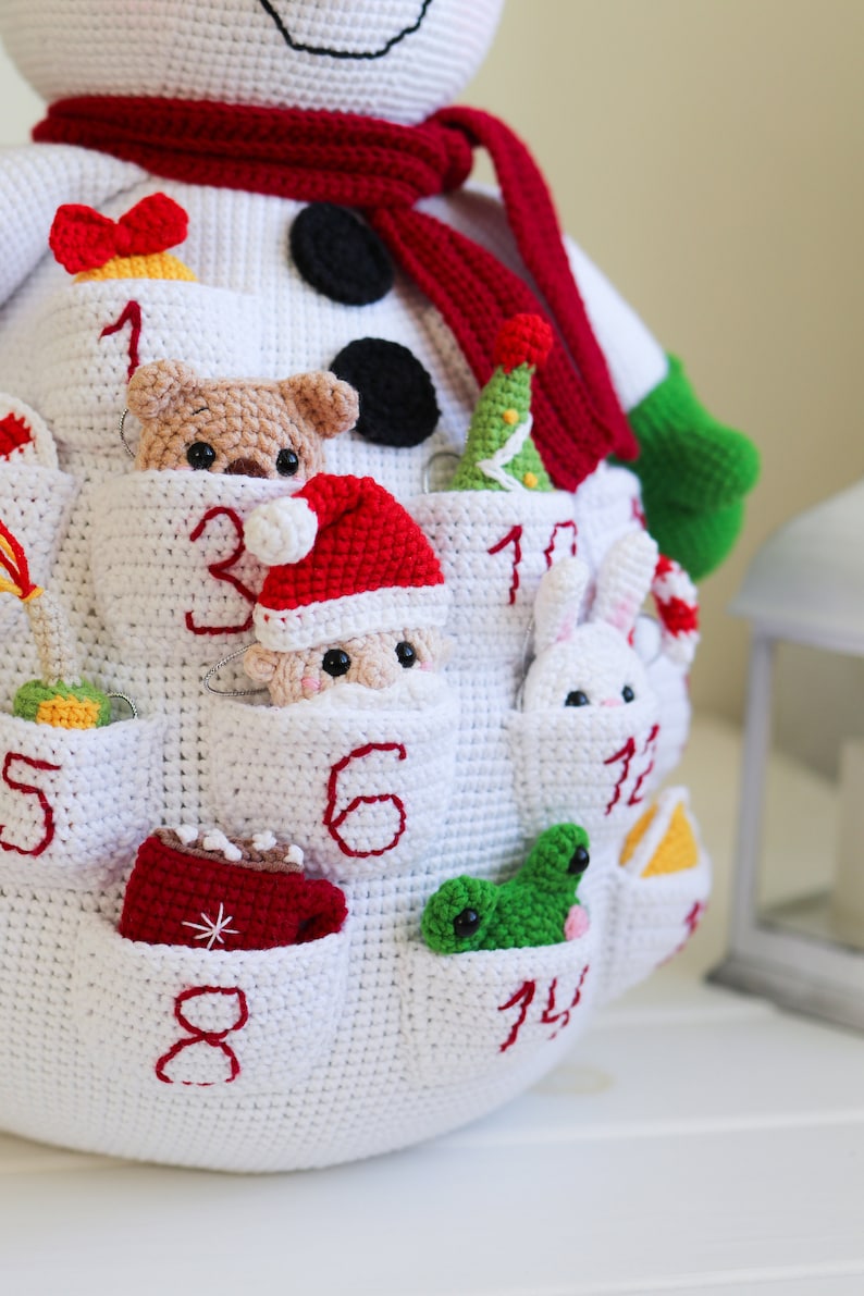Snowman Advent Calendar Crochet Pattern