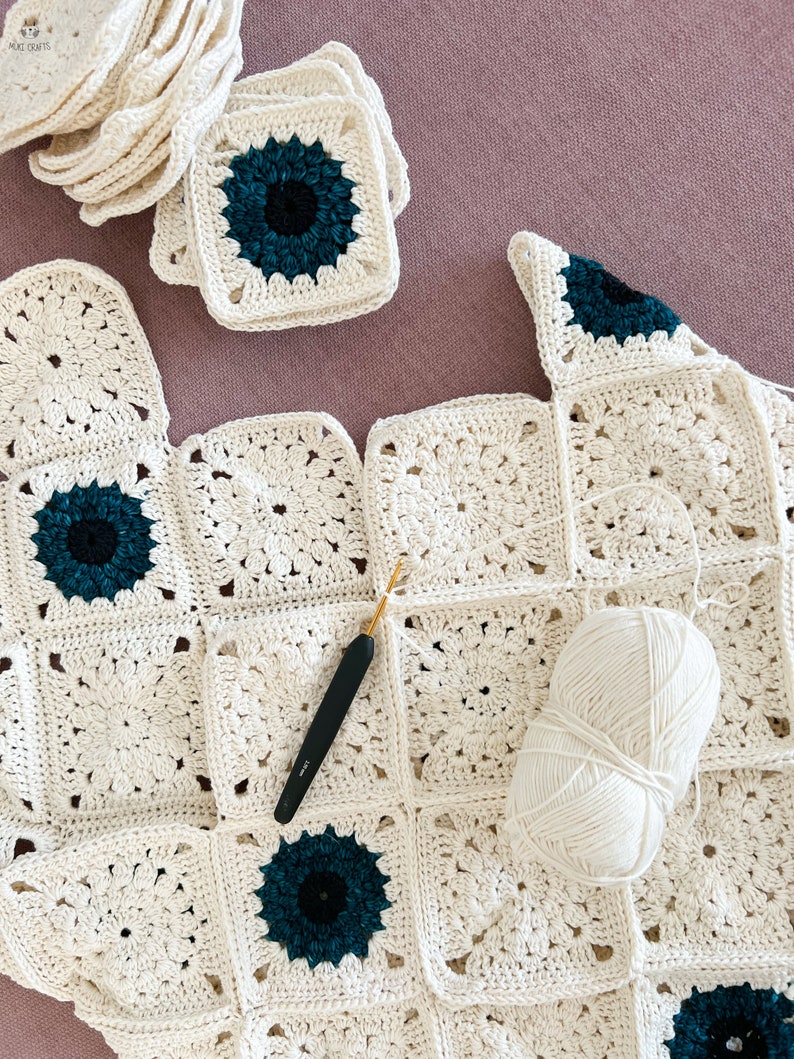 Granny Square Pullover Crochet Pattern