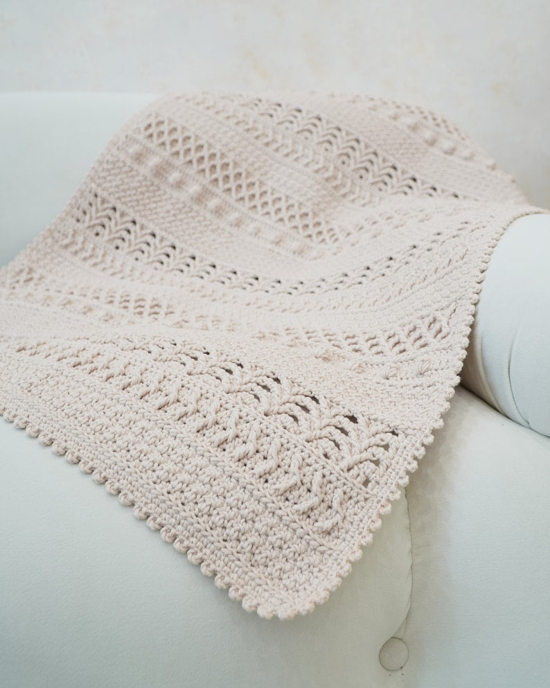 Boho Cozy Blanket Crochet Pattern