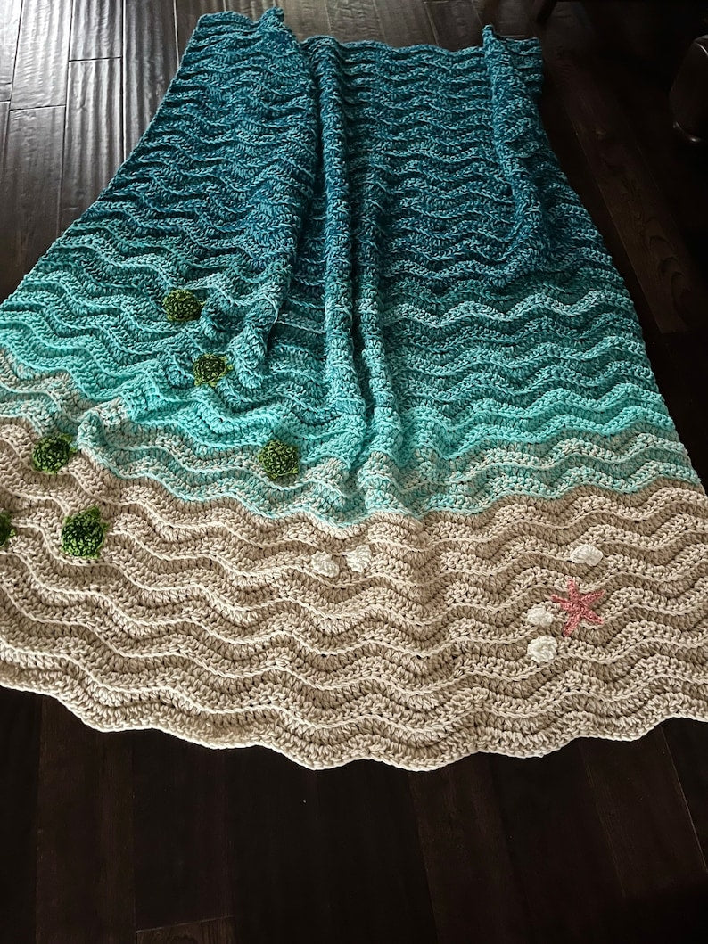 Sea Turtle Blanket Crochet Pattern