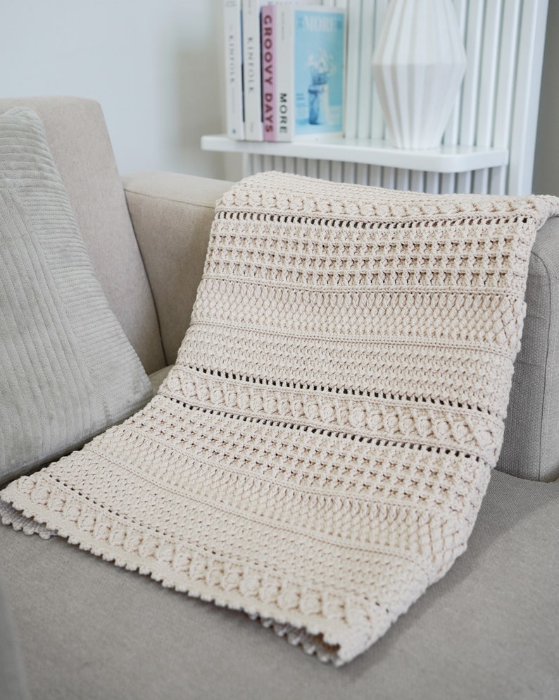 Easy Modern Throw Blanket Crochet Pattern