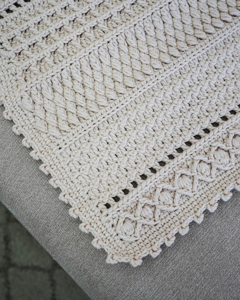 Easy Modern Throw Blanket Crochet Pattern