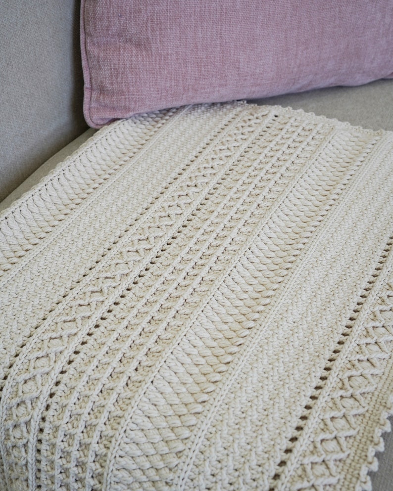 Easy Modern Throw Blanket Crochet Pattern
