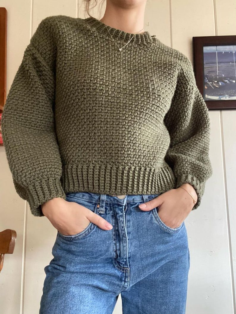 Ribbed Sweater Crochet Pattern
