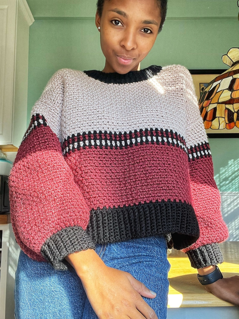 Ribbed Sweater Crochet Pattern