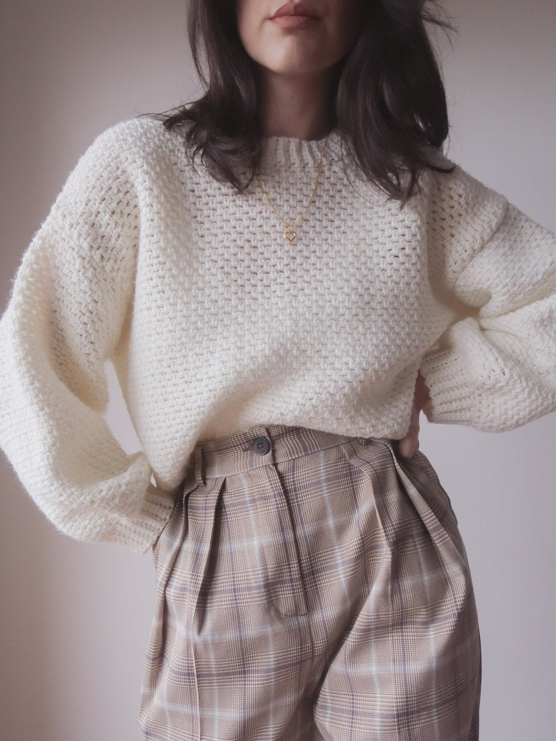 Ribbed Sweater Crochet Pattern