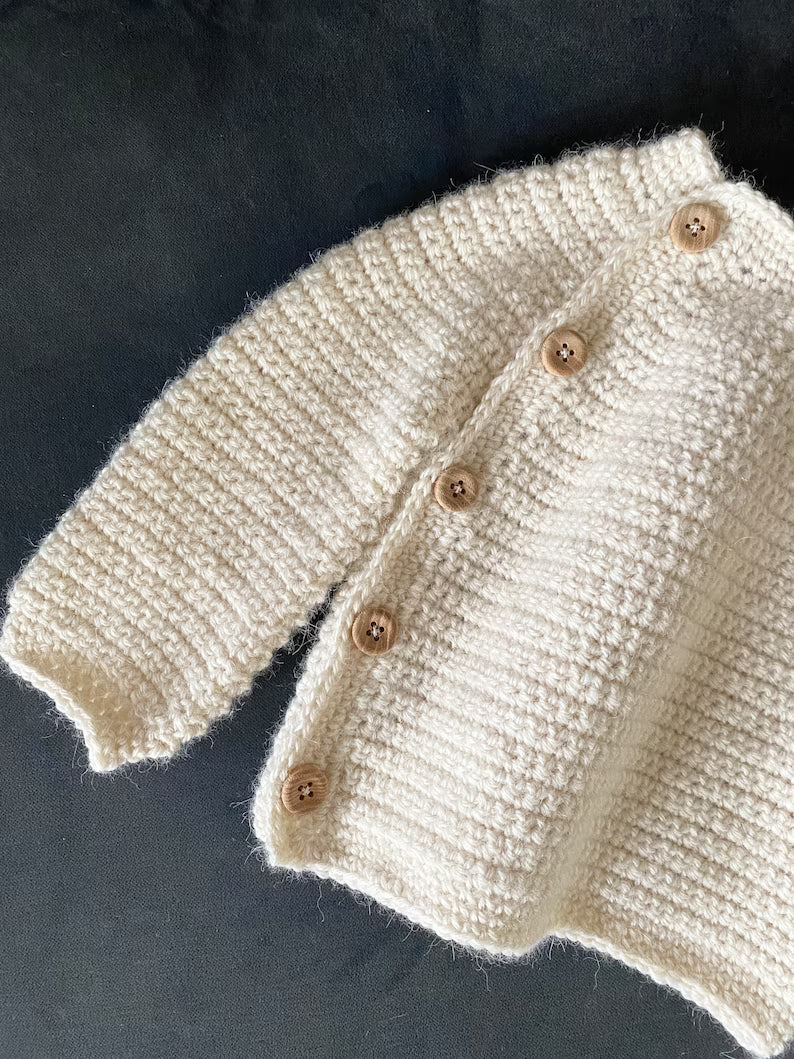 Side Button Cardigan Crochet Pattern