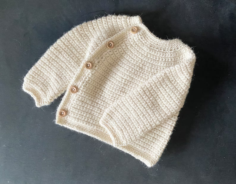Side Button Cardigan Crochet Pattern