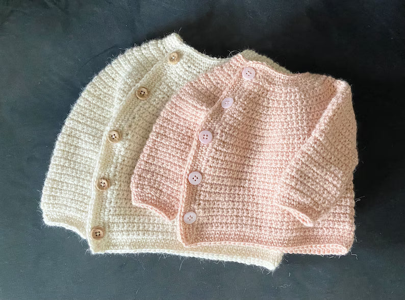 Side Button Cardigan Crochet Pattern