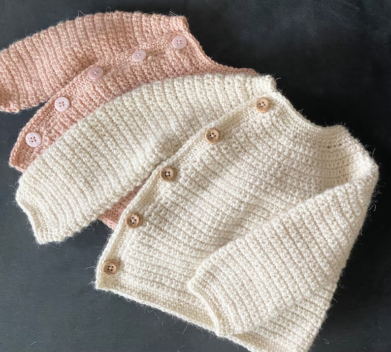 Side Button Cardigan Crochet Pattern