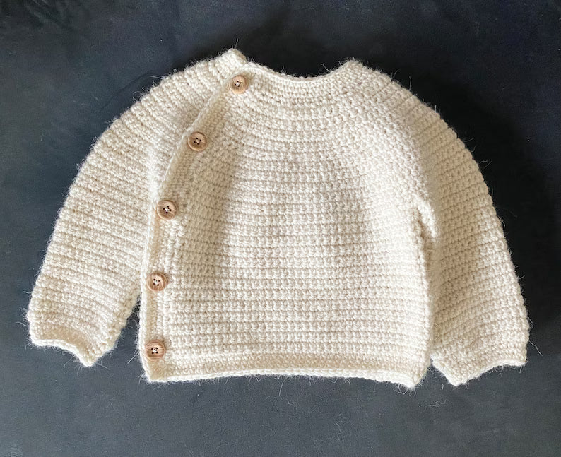 Side Button Cardigan Crochet Pattern