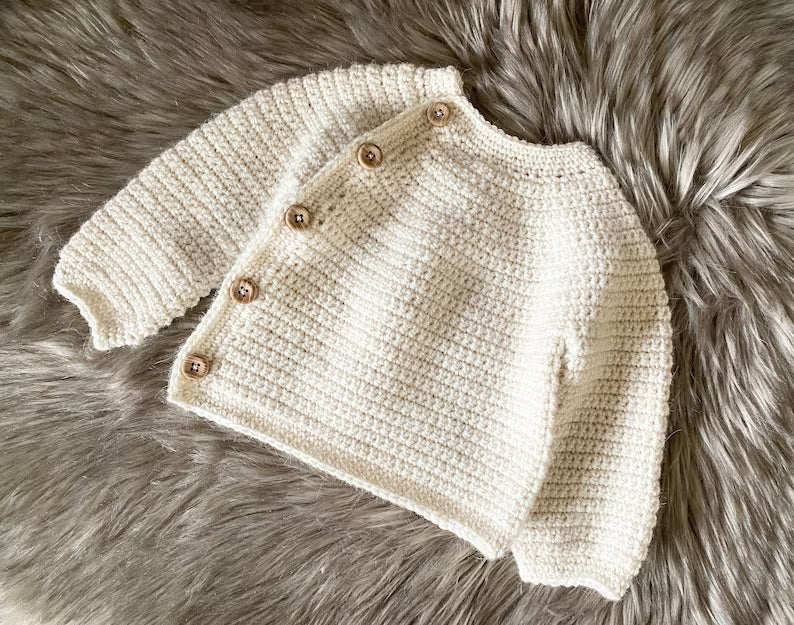 Side Button Cardigan Crochet Pattern