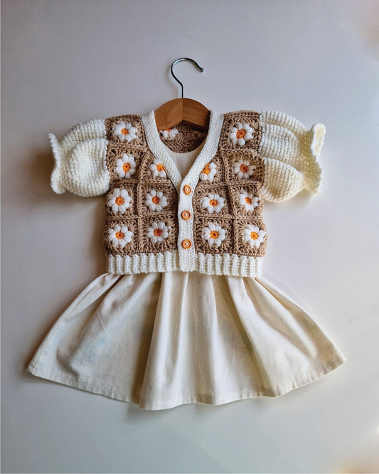 Daisy Kids Cardigan Crochet Pattern