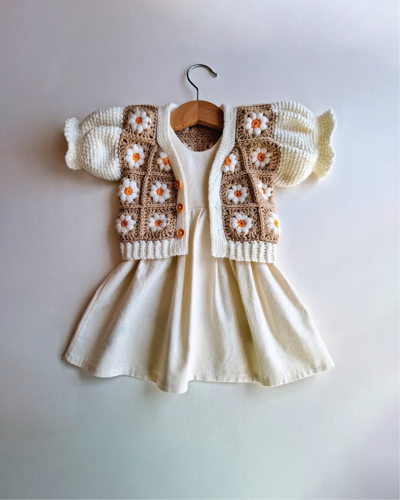 Daisy Kids Cardigan Crochet Pattern