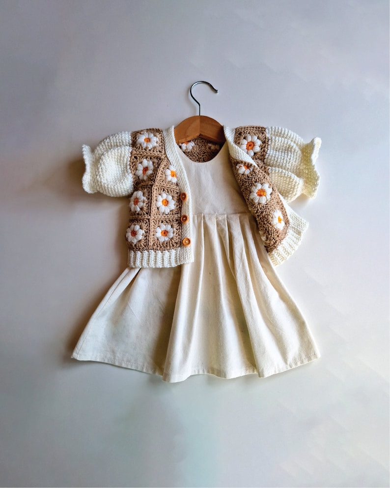 Daisy Kids Cardigan Crochet Pattern