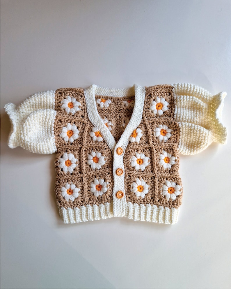 Daisy Kids Cardigan Crochet Pattern