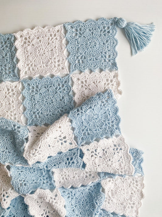 Flower Square Blanket Crochet Pattern