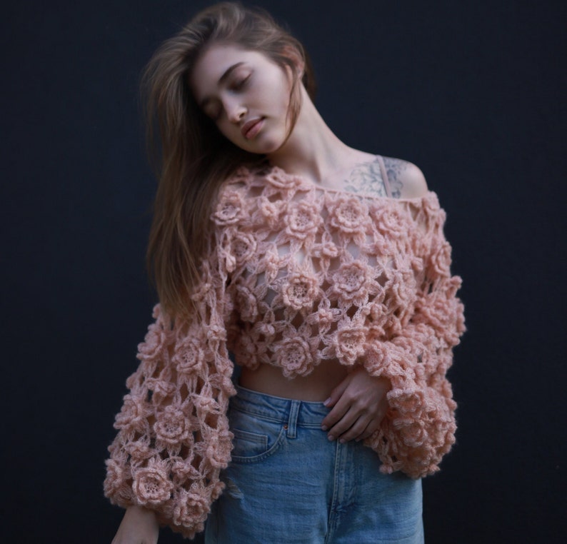 Lace Detail Sweater Crochet Pattern