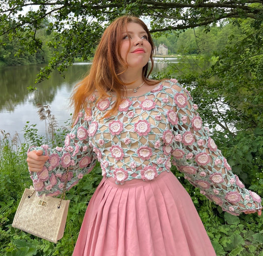 Lace Detail Sweater Crochet Pattern