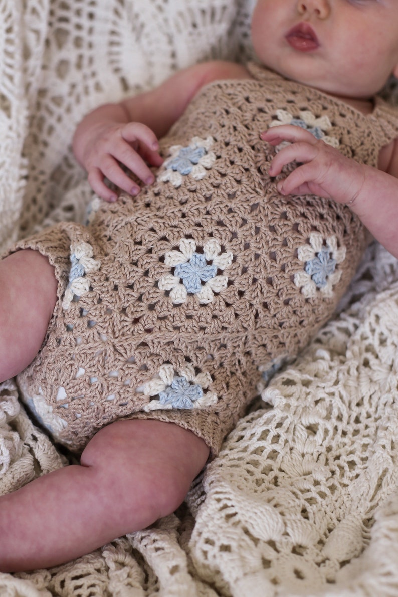 Baby Square Romper Crochet Pattern