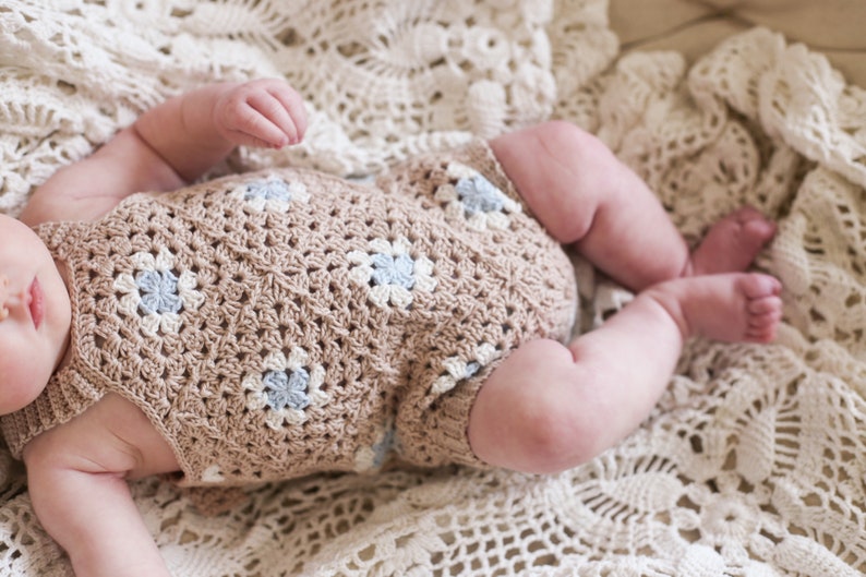 Baby Square Romper Crochet Pattern