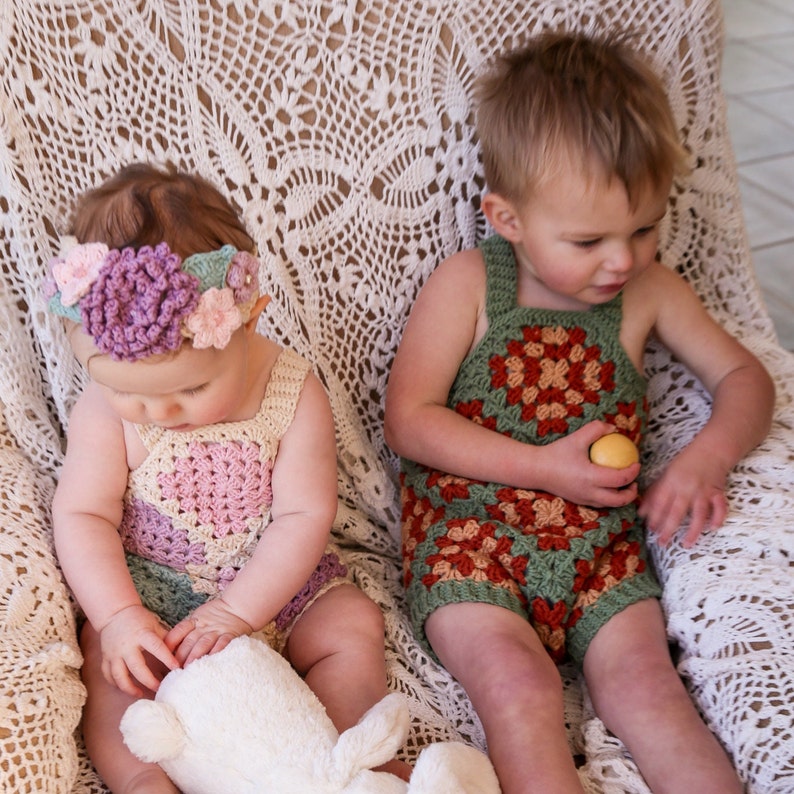 Baby Square Romper Crochet Pattern