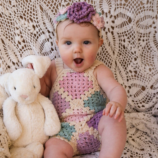 Baby Square Romper Crochet Pattern
