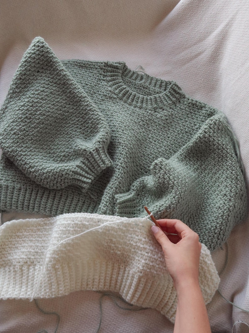 Ribbed Sweater Crochet Pattern