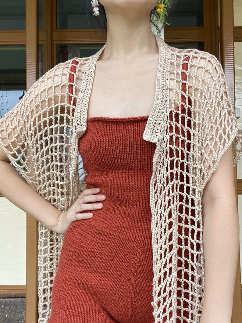 Mesh Button Up Crochet Pattern