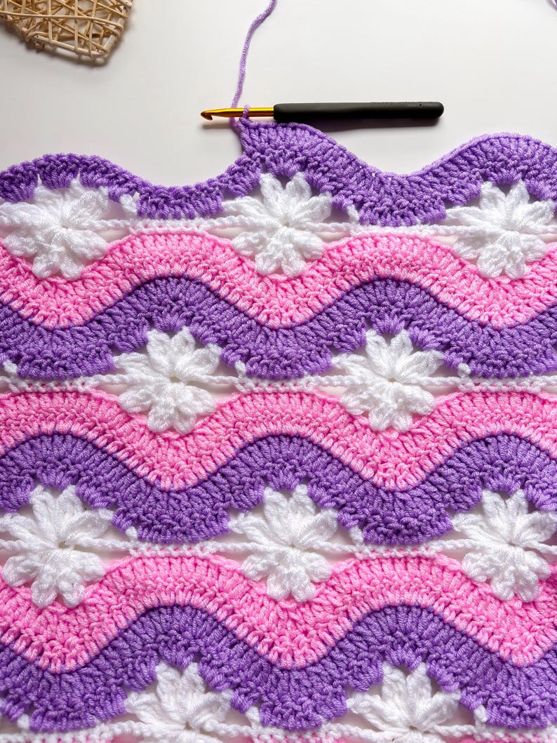 Wave Blanket Crochet Pattern