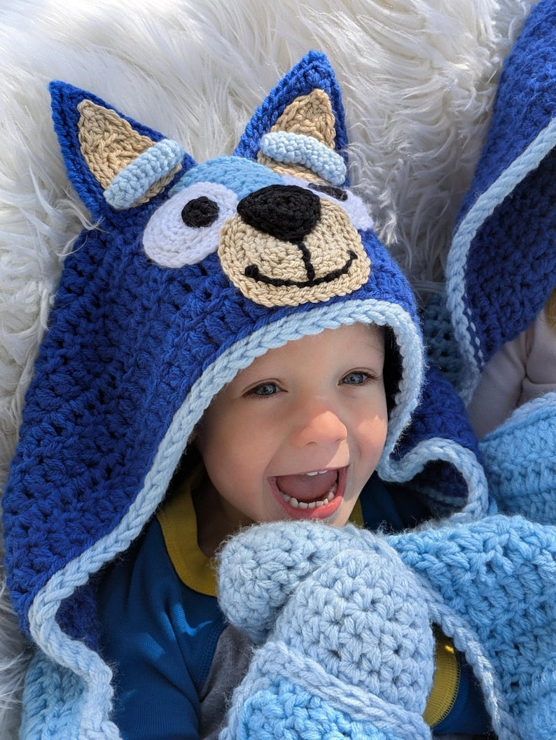 Bluey Hooded Blanket Crochet Pattern