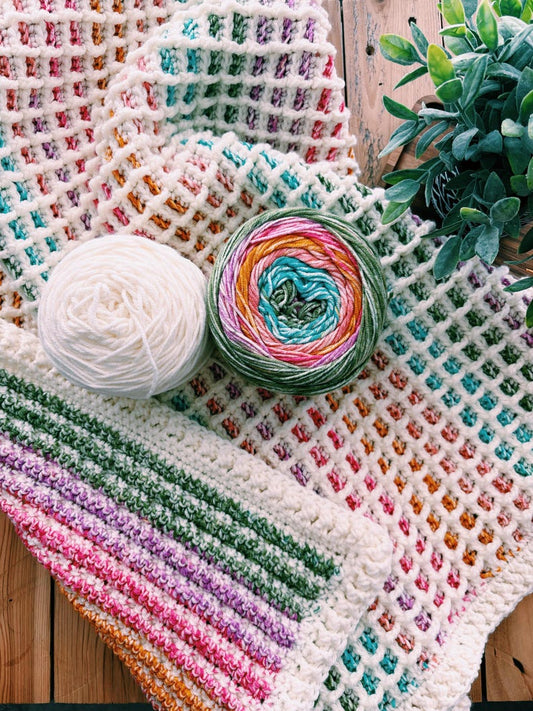 Waffle Blanket Crochet Pattern